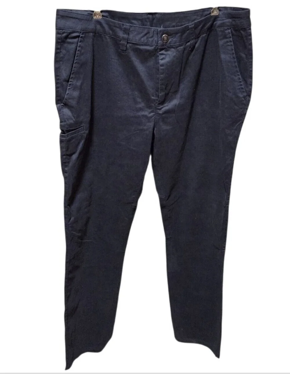 BYLT Stretch Chino Pants Mens Navy Blue Trouser Stretch Golf Casual 36x30 New!